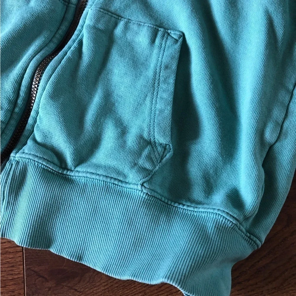 Old Navy teal lightweight zip up hoodie in size S (6/7)